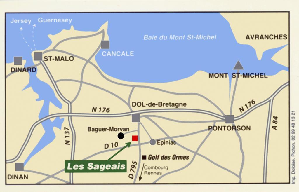 Chambres D'Hotes Les Sageais Baguer-Morvan Εξωτερικό φωτογραφία